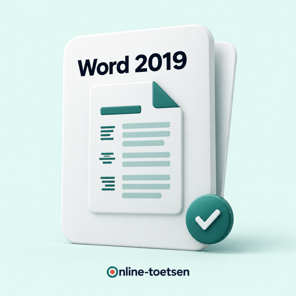 Toets Word 2019 — online toets met certificaat